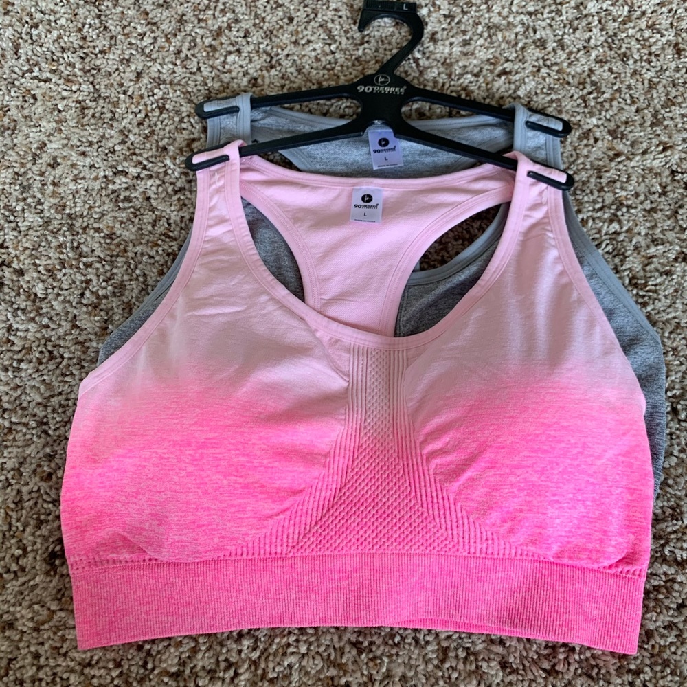 90 Degree by Reflex Ombré Sports Bra Set New Tags